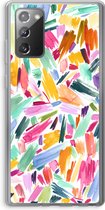 Case Company® - Samsung Galaxy Note 20 / Note 20 5G hoesje - Watercolor Brushstrokes - Soft Cover Telefoonhoesje - Bescherming aan alle Kanten en Schermrand