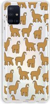 Case Company® - Samsung Galaxy A51 4G hoesje - Alpacas - Soft Cover Telefoonhoesje - Bescherming aan alle Kanten en Schermrand