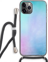 Case Company® - iPhone 11 Pro hoesje met Koord - Mist pastel - Telefoonhoesje met Zwart Koord - Extra Bescherming aan alle Kanten en Over de Schermrand