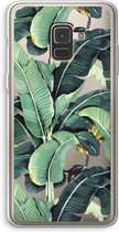 Case Company® - Samsung Galaxy A8 (2018) hoesje - Bananenbladeren - Soft Cover Telefoonhoesje - Bescherming aan alle Kanten en Schermrand