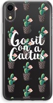 Case Company® - iPhone XR hoesje - Cactus quote - Soft Cover Telefoonhoesje - Bescherming aan alle Kanten en Schermrand