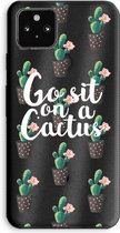 Case Company® - Google Pixel 5a 5G hoesje - Cactus quote - Soft Cover Telefoonhoesje - Bescherming aan alle Kanten en Schermrand