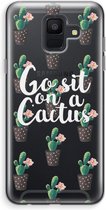 Case Company® - Samsung Galaxy A6 (2018) hoesje - Cactus quote - Soft Cover Telefoonhoesje - Bescherming aan alle Kanten en Schermrand