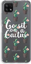 Case Company® - Samsung Galaxy A22 5G hoesje - Cactus quote - Soft Cover Telefoonhoesje - Bescherming aan alle Kanten en Schermrand