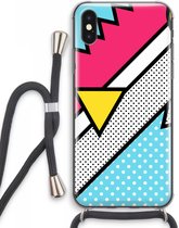Case Company® - iPhone XS Max hoesje met Koord - Pop Art #3 - Telefoonhoesje met Zwart Koord - Extra Bescherming aan alle Kanten en Over de Schermrand
