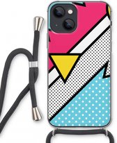 Case Company® - iPhone 13 mini hoesje met Koord - Pop Art #3 - Telefoonhoesje met Zwart Koord - Extra Bescherming aan alle Kanten en Over de Schermrand