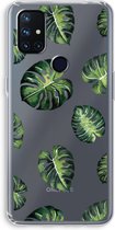 Case Company® - OnePlus Nord N10 5G hoesje - Tropische bladeren - Soft Cover Telefoonhoesje - Bescherming aan alle Kanten en Schermrand