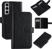 UNIQ Accessory Samsung Galaxy S22 Book Case hoesje - Pasjeshouder voor 9 pasjes - Magneetsluiting - Zwart