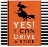 servetten Halloween Ycds 25 cm oranje/zwart 16 stuks