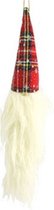 kersthanger Aaron 72 x 14 cm textiel rood/wit