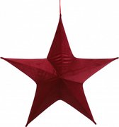 kersthanger ster Maria 65 cm fluweel fuchsia