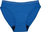 Moodies Undies menstruatie & incontinentie ondergoed - Bamboe Bikini model Broekje - light kruisje - Blauw - maat S