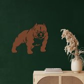 Wanddecoratie |Amerikaanse Bully Dog / American Bully Dog| Metal - Wall Art | Muurdecoratie | Woonkamer |Bronze| 90x78cm