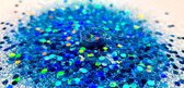 Glitters | Ocean Blue 10gr. | Hobby-glitters | Nail & Body-art | Epoxy-art | Slijm-projecten | Decoratie
