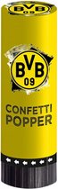 partypopper BVB Dortmund 4,4 x 15,2 cm papier geel 2 stuks
