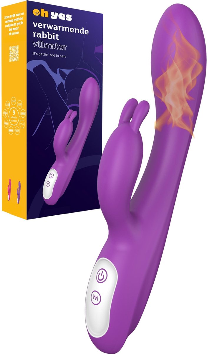 Tarzan Vibrator - Vibrators voor vrouwen - Verwarmde Rabbit Vibrator - G spot Vibrator & Clitoris Stimulator - Paars