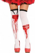 panty bloody dames PA/elastaan wit/rood one-size