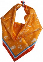 sjaal Holland 70 x 70 cm polyester oranje