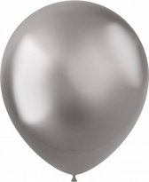 ballonnen Intense 33 cm latex zilver 10 stuks