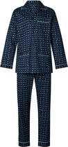 Heren pyjama poplin katoen doorknoop 9428 54 navy