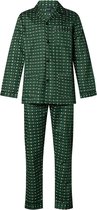 Heren pyjama poplin katoen doorknoop 9429 50 groen