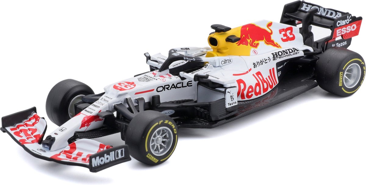 Bburago Red Bull F1 RB16B #33 Max Verstappen Formule 1 GP Turkije (Honda livery) modelauto schaalmodel 1:43 - Bburago