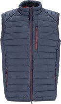 CASA MODA comfort fit bodywarmer (middeldik) - blauw met rode ritsen -  Maat: 6XL