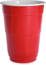 Red cups - 50stuk(s) - 400ml - Party Cups - Drankspel - Beerpong Bekers - Beerpong - Plastic Bekers