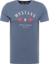 Mustang T-shirt grijs-blauw - maat 3XL