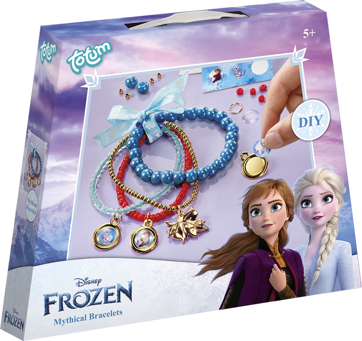 Disney Frozen luxe kralen bedel armbandjes maken Totum knutselpakket met Anna Elsa prinsessen cadeautip - Totum