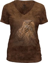 Ladies T-shirt Spirit Of The Snow - Owl V-neck Tri-Blend L
