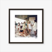 Tennis At The Bahamas by Slim Aarons | Collector Edition (S) Boutique - 50 x 50 - Black Wood