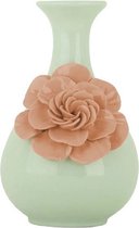 Richmond Vase "Spring" Hauteur 22 cm, Ø 14 cm, vert menthe/saumon