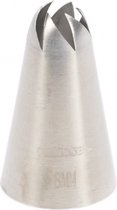 spuitmond Roos 5,1 x 0,8 cm RVS zilver