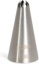 spuitmond Gesloten Ster 6 mm RVS zilver