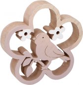 decoratie-ornament Vogel 12 cm hout blank