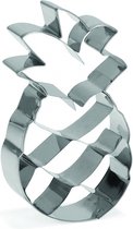 uitsteekvorm Ananas 10 cm RVS zilver