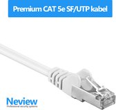 Neview - 1 meter premium SF/UTP kabel - CAT 5e - Dubbele afscherming - (netwerkkabel/internetkabel)