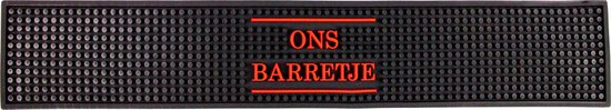 Bar runner Ons Barretje - Bar mat - Barmat - Barrunner - Antislip - 60 x 10cm - Rubber - Bar accessoires - Bar decoratie - Afdruipmat - Cadeau - Uniek - Cave & Garden