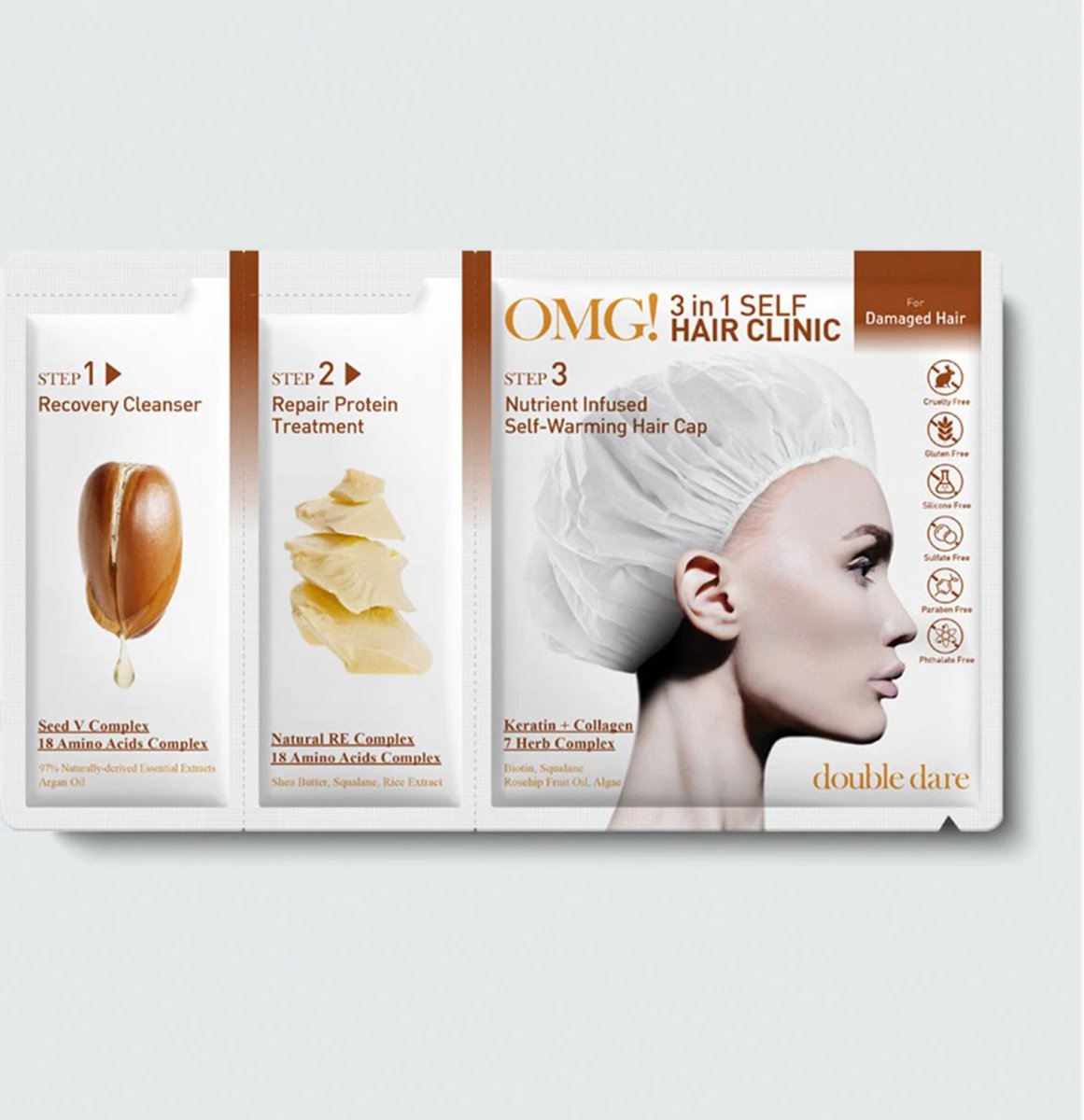 Double Dare Masker OMG! Spa 3 in 1 Self Hair Clinic-For Damaged Hair