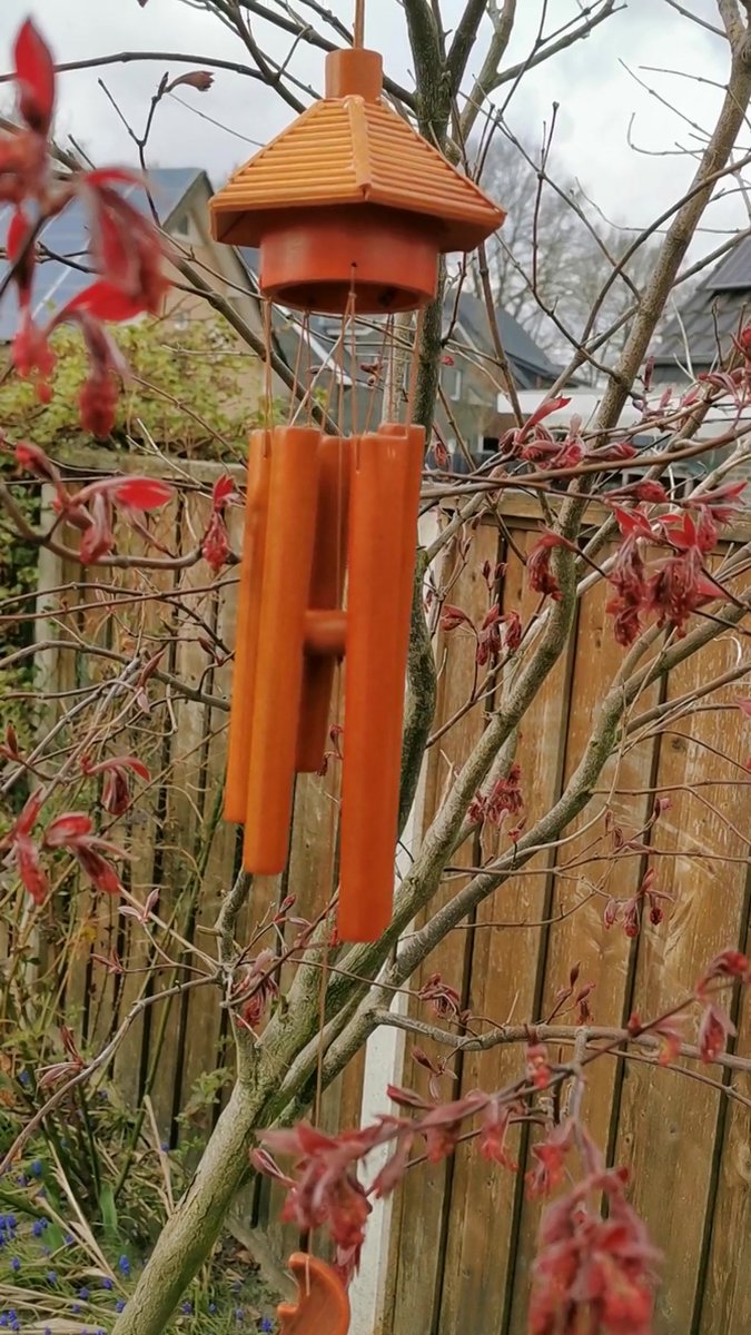 Bamboe windgong kokosnoot naturel 30cm | Zus & Zo Oostburg | Unieke