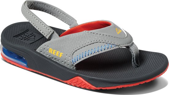 Reef Little Fanning Jongens Slippers - Red/Yellow - Maat 28.29