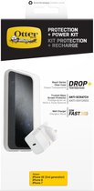 OtterBox Protection + Power Kit Apple iPhone SE (2020/2022)/7/8 - Coque Transparente React + Trusted Glass + Chargeur USB-C 20W Fast Charge