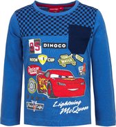 Cars T-shirt Blauw Lightning Mc Queen Maat 128