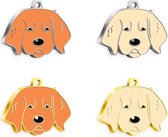 Dali's Pet Golden Retriever Puppy Aanpasbare ID-tags voor huisdieren Gegraveerd Hondenpenning