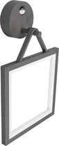 Lucande - Wandlampen buiten - 1licht - aluminium, kunststof - H: 48.3 cm - grafietgrijs, wit - Inclusief lichtbron