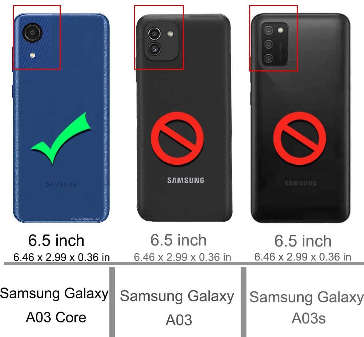 Casemania Hoesje Geschikt voor Samsung Galaxy A03 Core - Zwart - Siliconen Back Cover