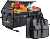 A.T. Unico Auto vouwbox - XXL kofferbaktas met deksel - 50 liter inhoud - stabiele bodem, anti-slip noppen, waterdicht materiaal - incl. spanbanden - 60 L x 30 B x 32 H cm