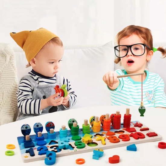 Montessori Speelgoed - Kinderspeelgoed - Educatief Speelgoed 4 jaar - Houten Speelgoed - Jongens en Meisjes - Busy Board