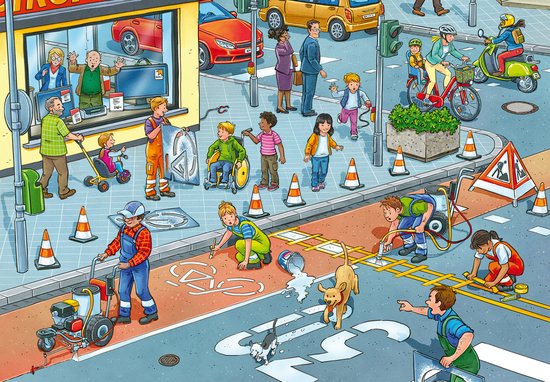 Ravensburger puzzel Werk aan de weg - Twee puzzels - 12 stukjes - kinderpuzzel van Ravensburger — afbeelding 2